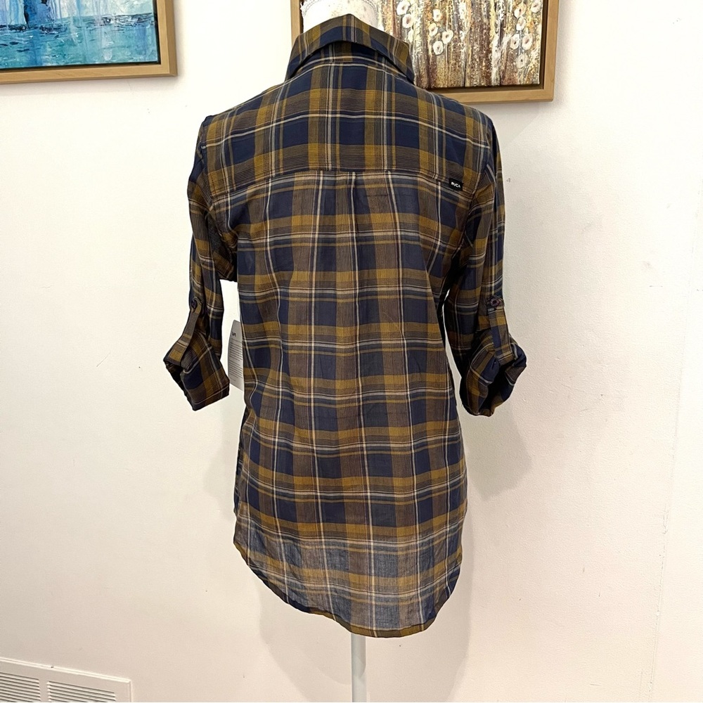 NWT RVCA Lafayette Plaid Button Down Shirt (Small) - Picture 3 of 7